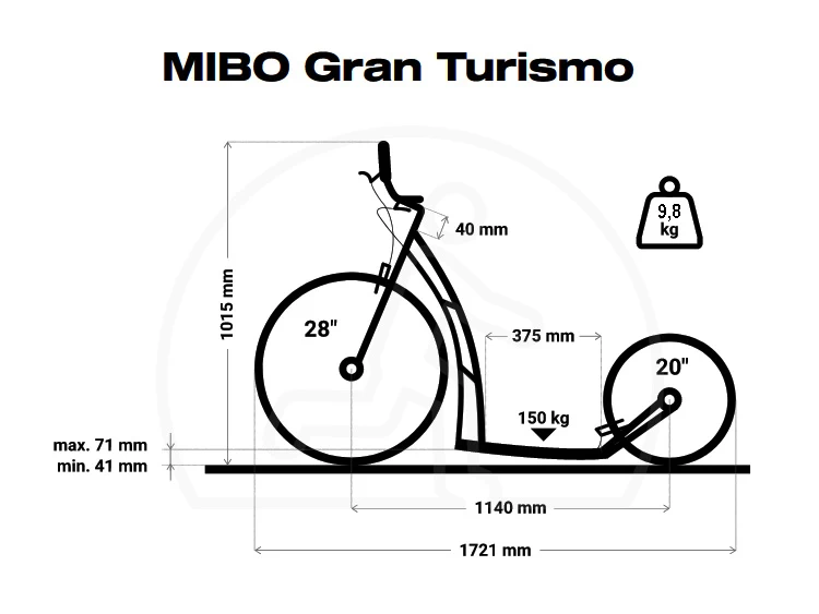 Mibo GranTurismo Disc 28-20 Zoll bei TretrollerLiebe Details