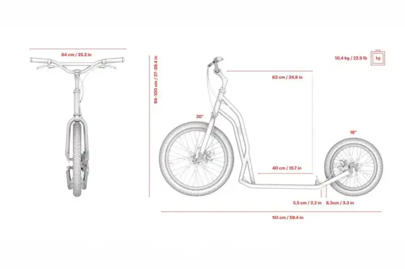 Yedoo S2016 Disc Dogscooter Scheibenbremsen bei TretrollerLiebe