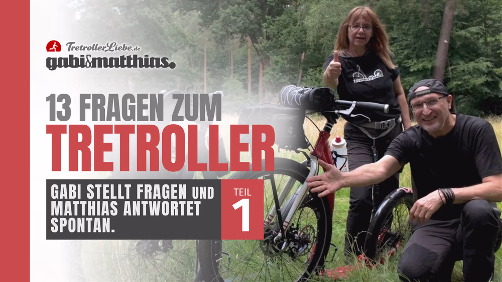 Gabi hat Matthias mit 13 Fragen rund um den Tretroller für Erwachsene überrascht – Teil 1